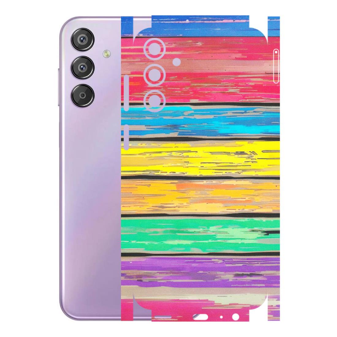 Samsung M/F/Note/Flip and C Phone Skins (All Models) - Multi Colour Wooden Wall - Matte Finish (M-96) Samsung Galaxy F15 (5G)