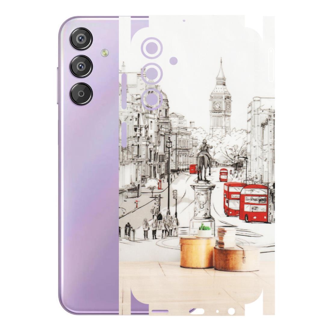 Samsung M/F/Note/Flip and C Phone Skins (All Models) - London Street - Transparent Finish (T-02) Samsung Galaxy F15 (5G)