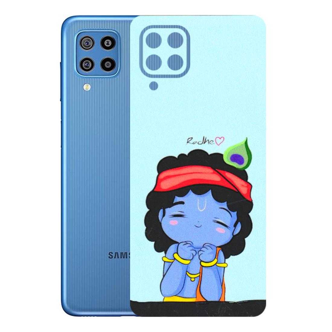 Samsung M/F/Note/Flip and C Phone Skins (All Models) - Radhe Radhe Cute Toon - 3D Embossed Finish (L-05) Samsung Galaxy F22