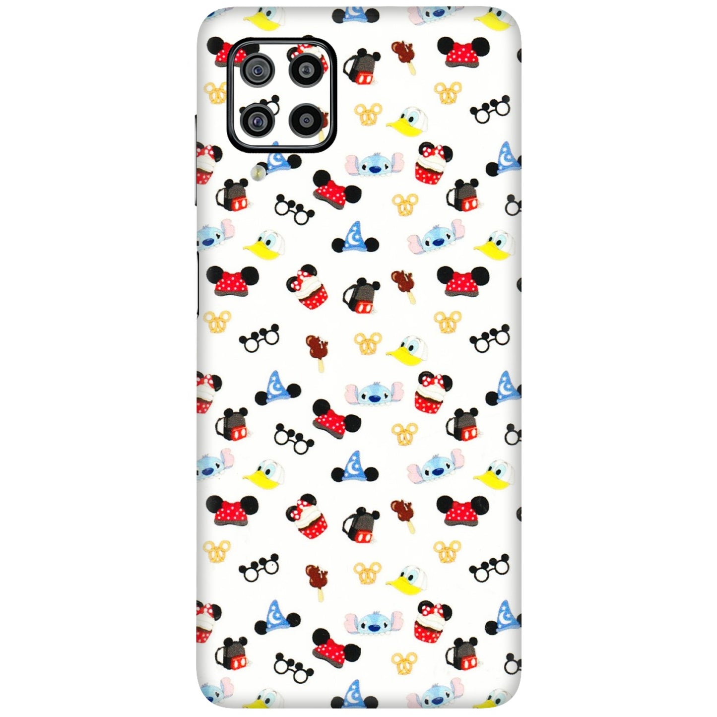 Samsung M/F/Note/Flip and C Phone Skins (All Models) - Minnie Mouse & Donald Doodles s - 3D Embossed Finish (L-194) Samsung Galaxy F22