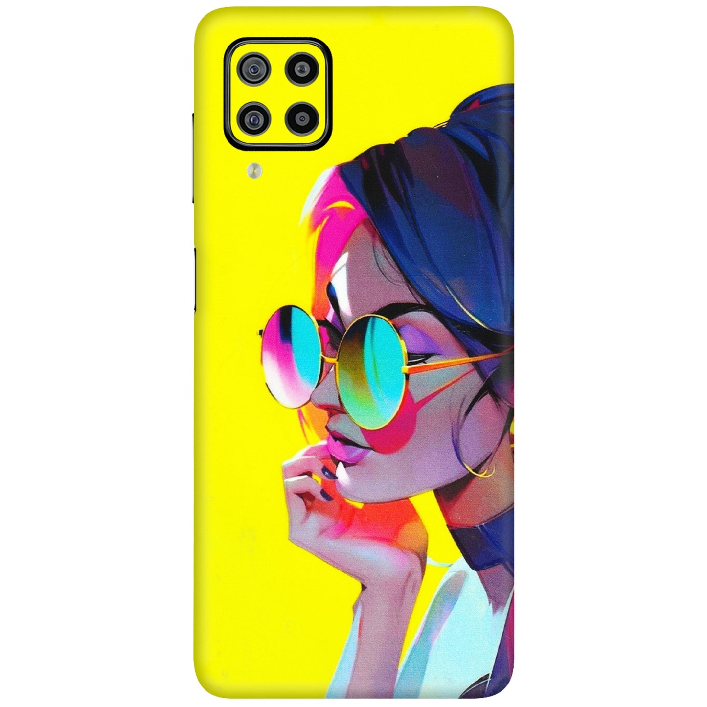 Samsung M/F/Note/Flip and C Phone Skins (All Models) - Bold Stylish Girl - 3D Embossed Finish (L-222) Samsung Galaxy F22