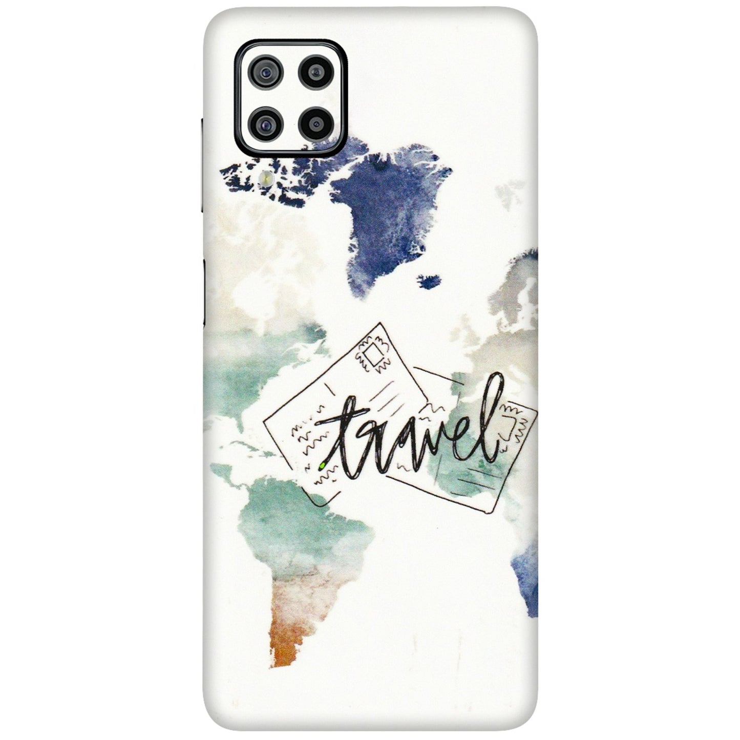 Samsung M/F/Note/Flip and C Phone Skins (All Models) - Travel The World - 3D Embossed Finish (L-232) Samsung Galaxy F22