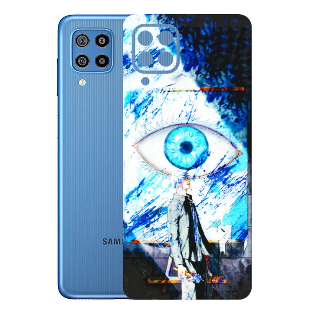 Samsung M/F/Note/Flip and C Phone Skins (All Models) - Gojo Satoru evil eye - 3D Embossed Finish (L-239) Samsung Galaxy F22