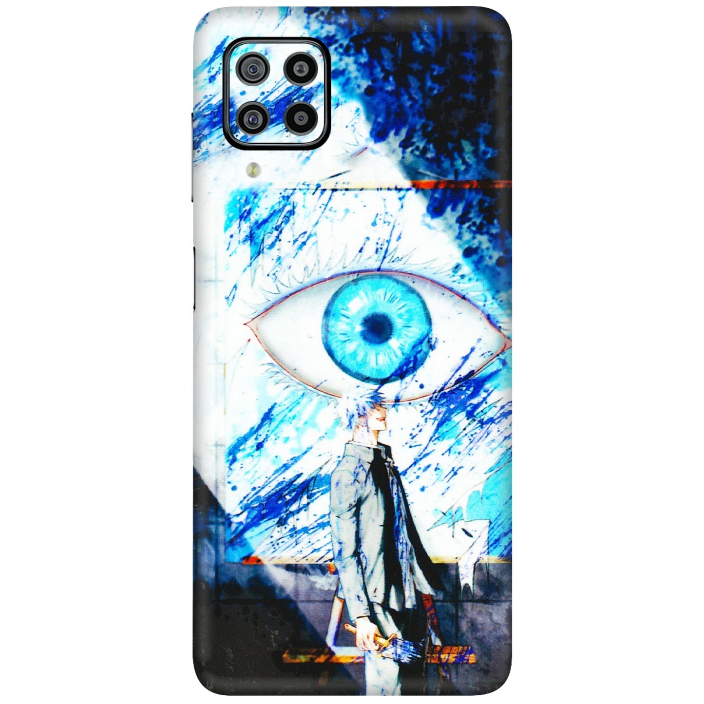 Samsung M/F/Note/Flip and C Phone Skins (All Models) - Gojo Satoru evil eye - 3D Embossed Finish (L-239) Samsung Galaxy F22