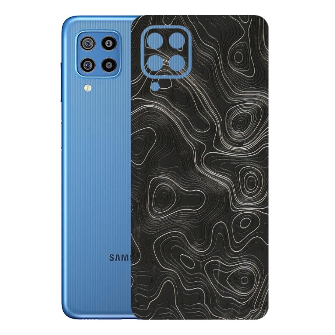Samsung M/F/Note/Flip and C Phone Skins (All Models) - Abstract White Line Map - 3D Embossed Finish (L-269) Samsung Galaxy F22