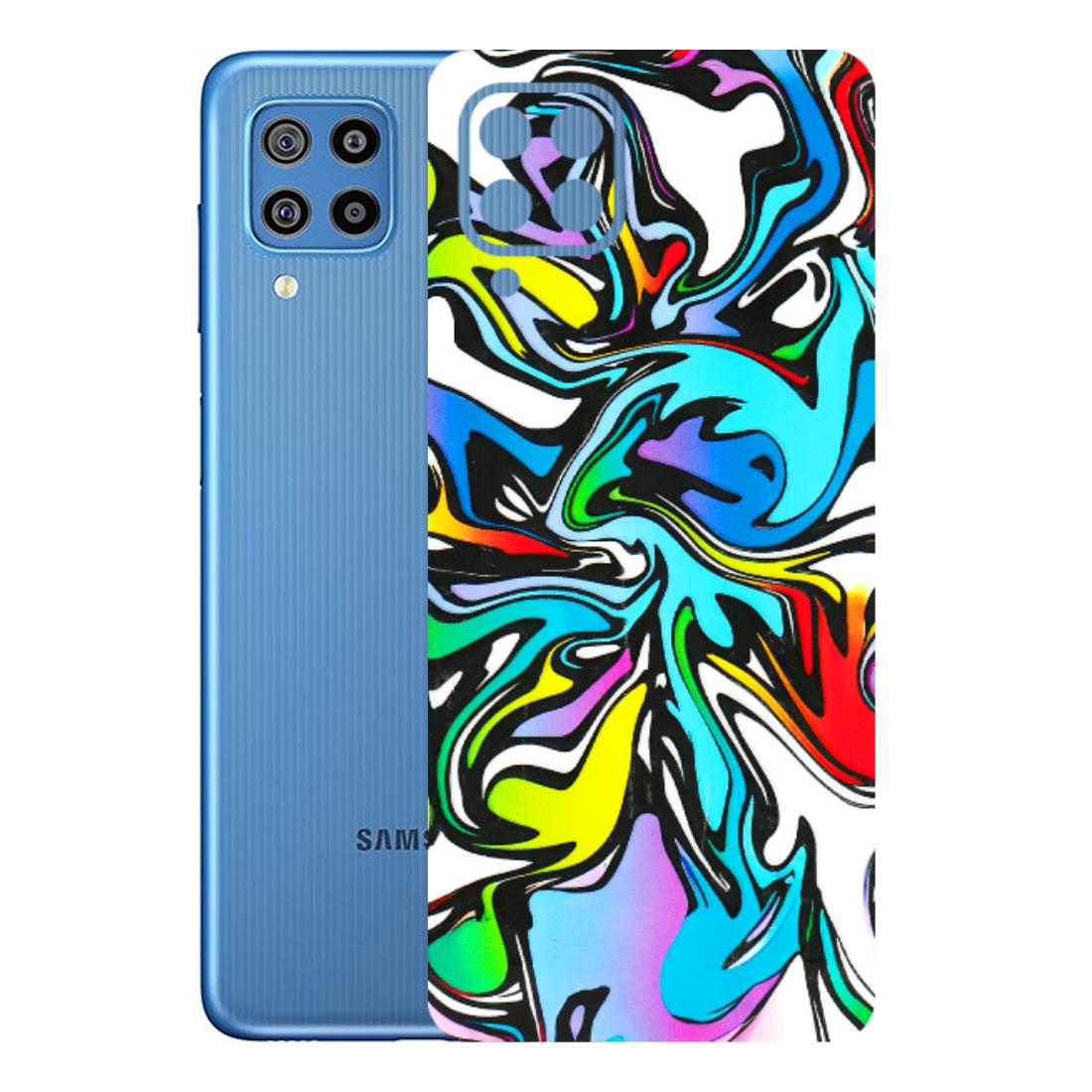 Samsung M/F/Note/Flip and C Phone Skins (All Models) - Abstract Colour Paints - 3D Embossed Finish (L-271) Samsung Galaxy F22