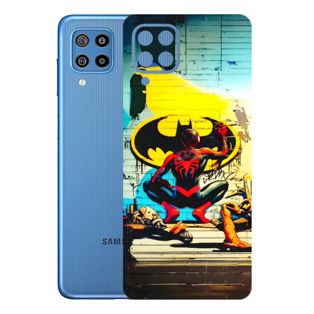 Samsung M/F/Note/Flip and C Phone Skins (All Models) - New Spiderman Bat Logo - 3D Embossed Finish (L-309) Samsung Galaxy F22