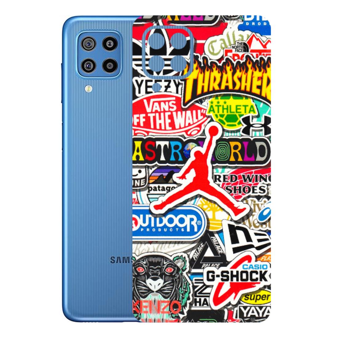 Samsung M/F/Note/Flip and C Phone Skins (All Models) - Multi Brands Sticker Graffiti - 3D Embossed Finish (L-37) Samsung Galaxy F22