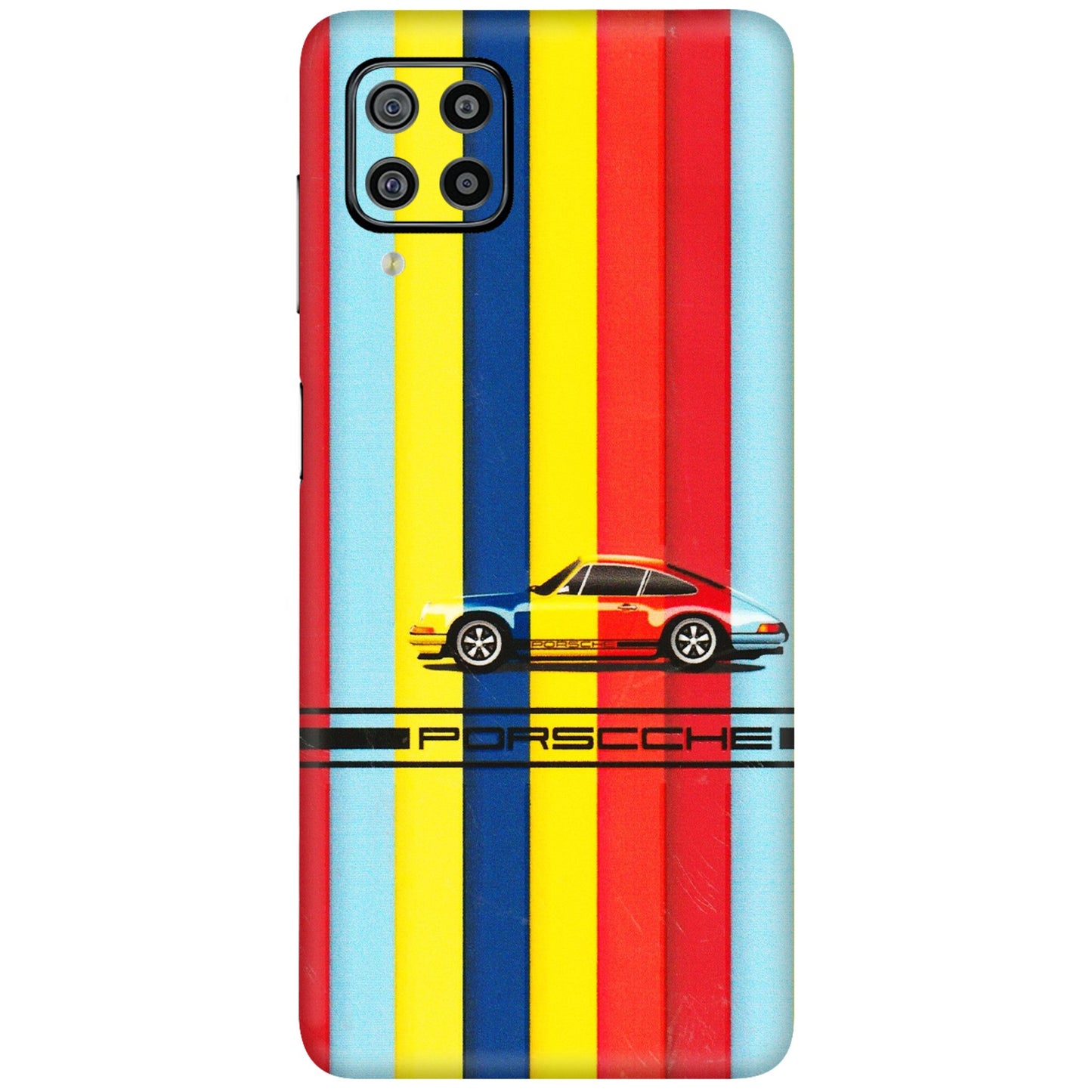 Samsung M/F/Note/Flip and C Phone Skins (All Models) - Multicolour Porche - 3D Embossed Finish (L-39) Samsung Galaxy F22