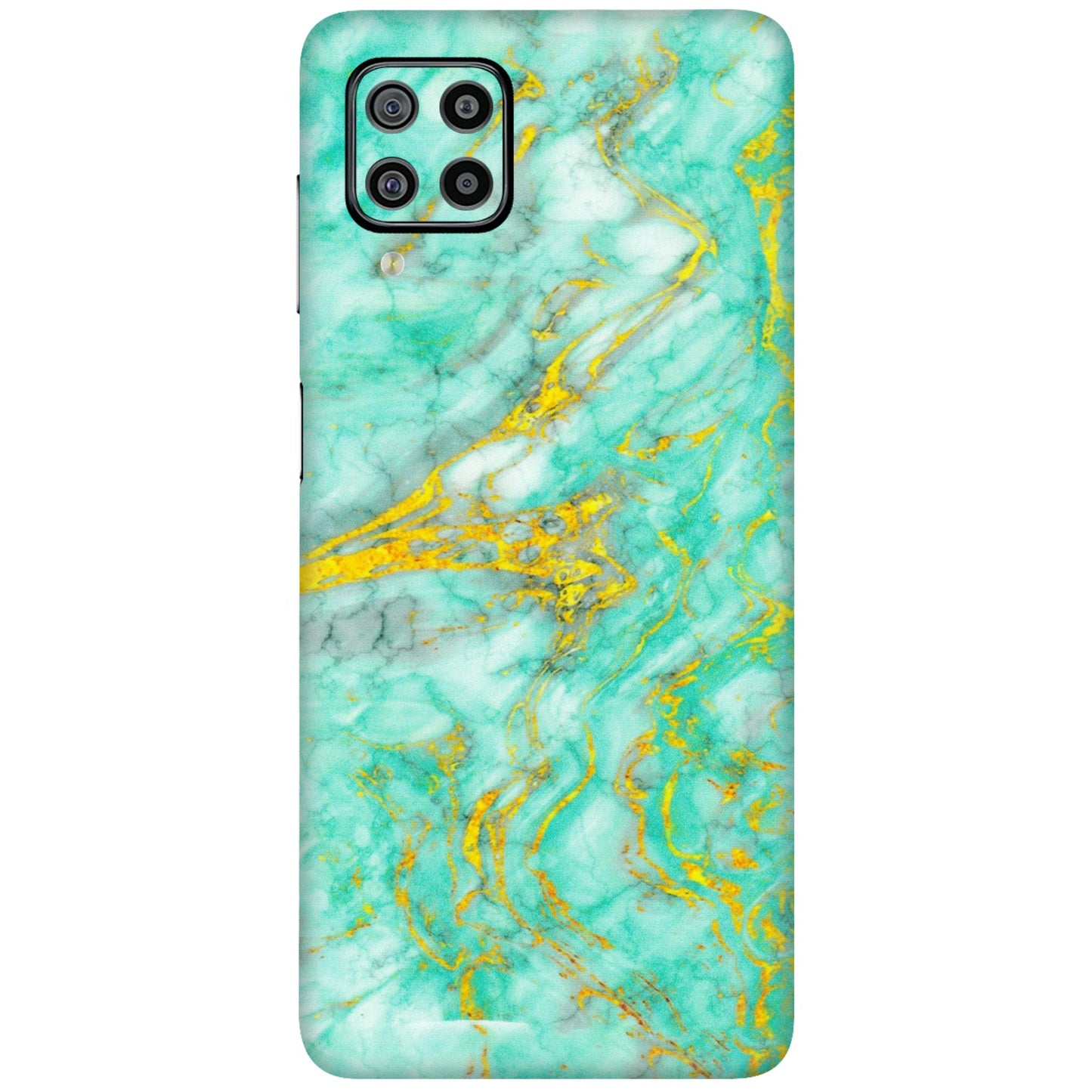 Samsung M/F/Note/Flip and C Phone Skins (All Models) - Green And Gold Marble Feel - Matte Finish (M-16) Samsung Galaxy F22