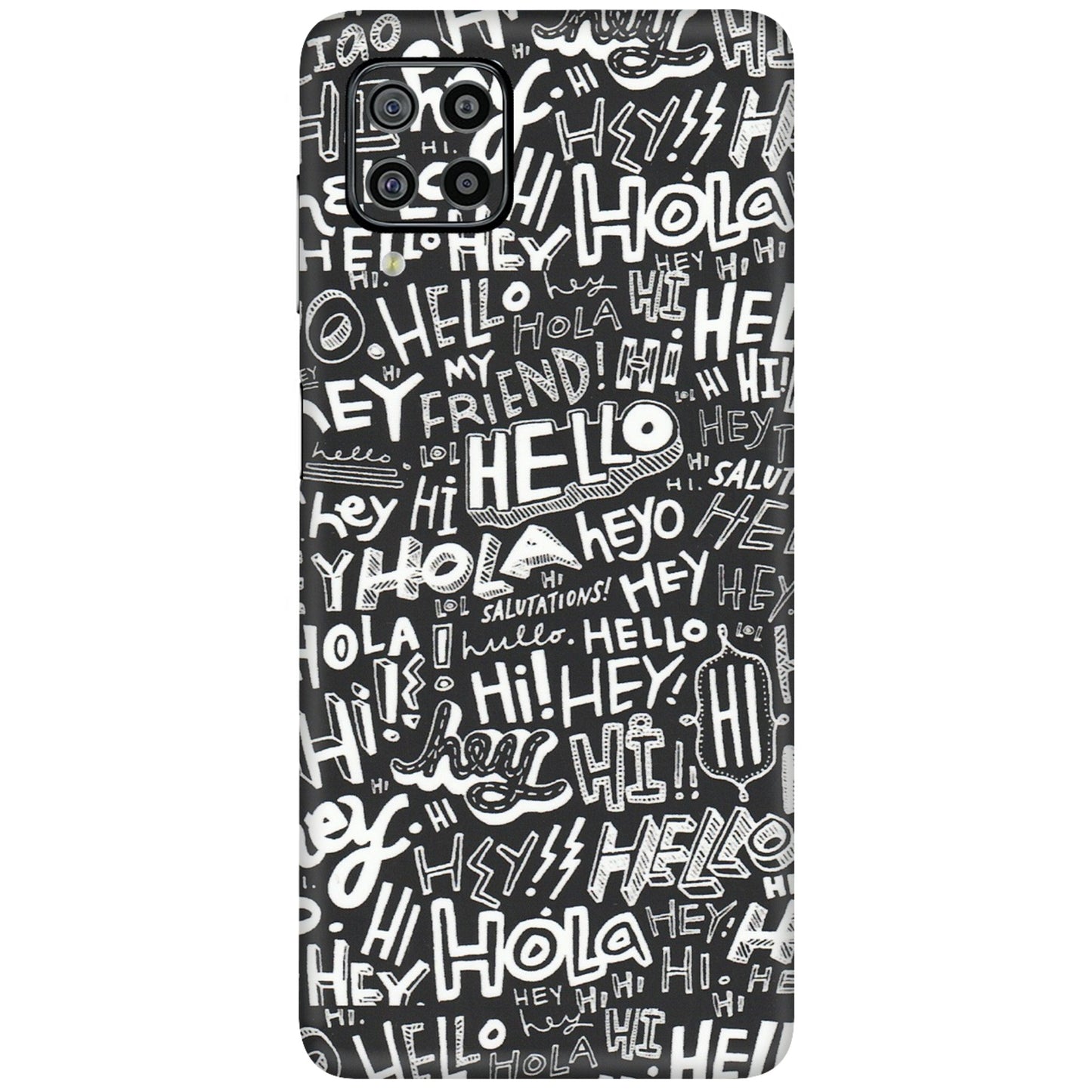 Samsung M/F/Note/Flip and C Phone Skins (All Models) - Hi Hello Doodles - Matte Finish (M-25) Samsung Galaxy F22