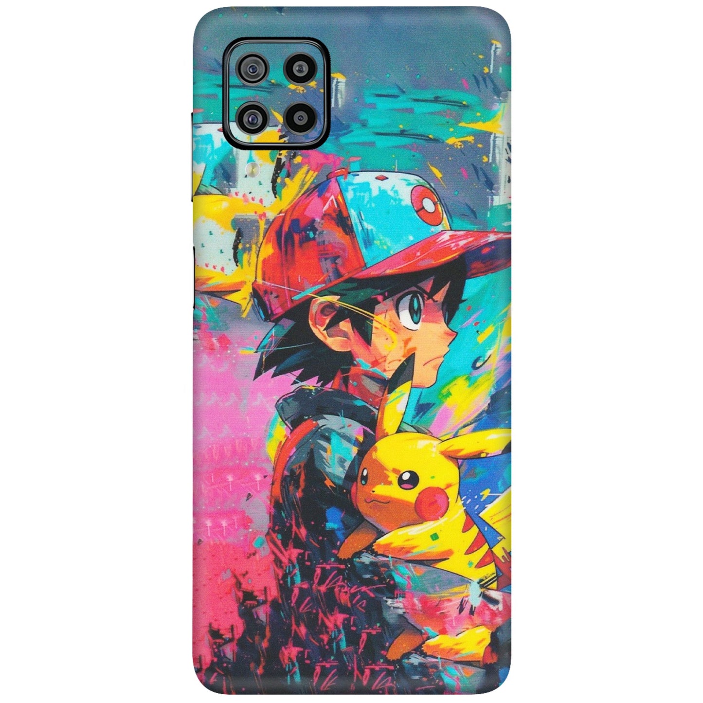 Samsung M/F/Note/Flip and C Phone Skins (All Models) - Ash & Pikachu - Matte Finish (M-26) Samsung Galaxy F22