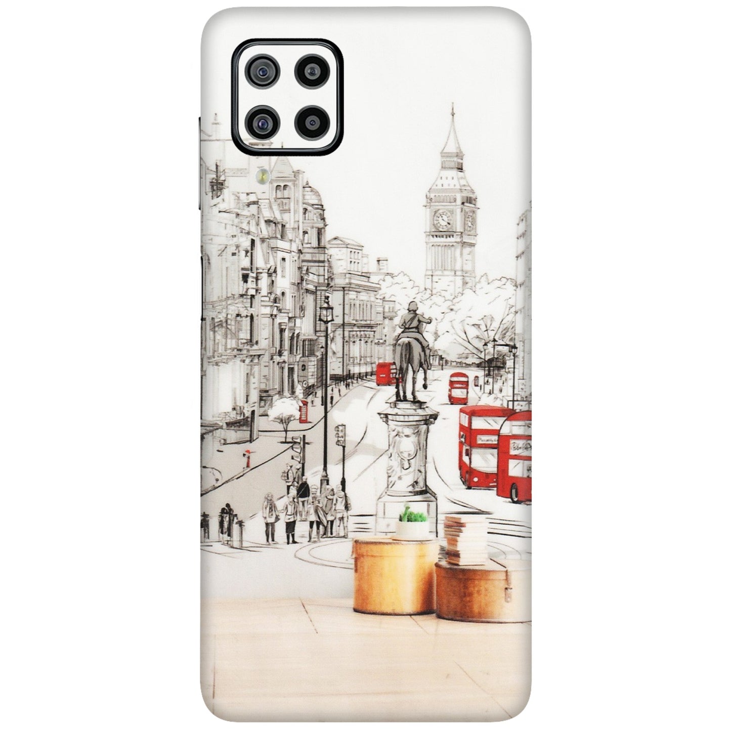 Samsung M/F/Note/Flip and C Phone Skins (All Models) - London Street - Transparent Finish (T-02) Samsung Galaxy F22