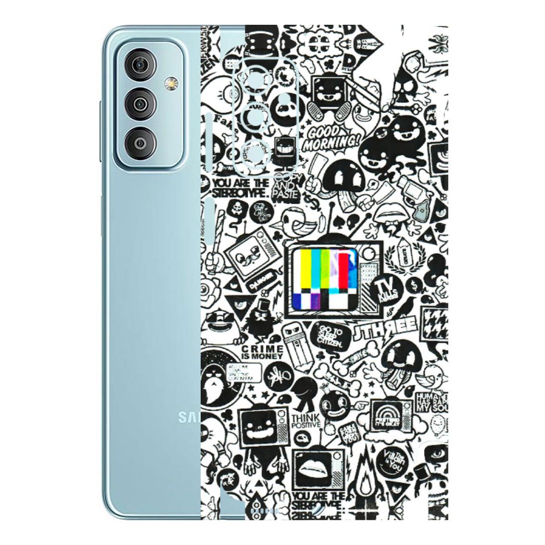 Samsung M/F/Note/Flip and C Phone Skins (All Models) - Doodles Positive Art - 3D Embossed Finish (L-263) Samsung Galaxy F23
