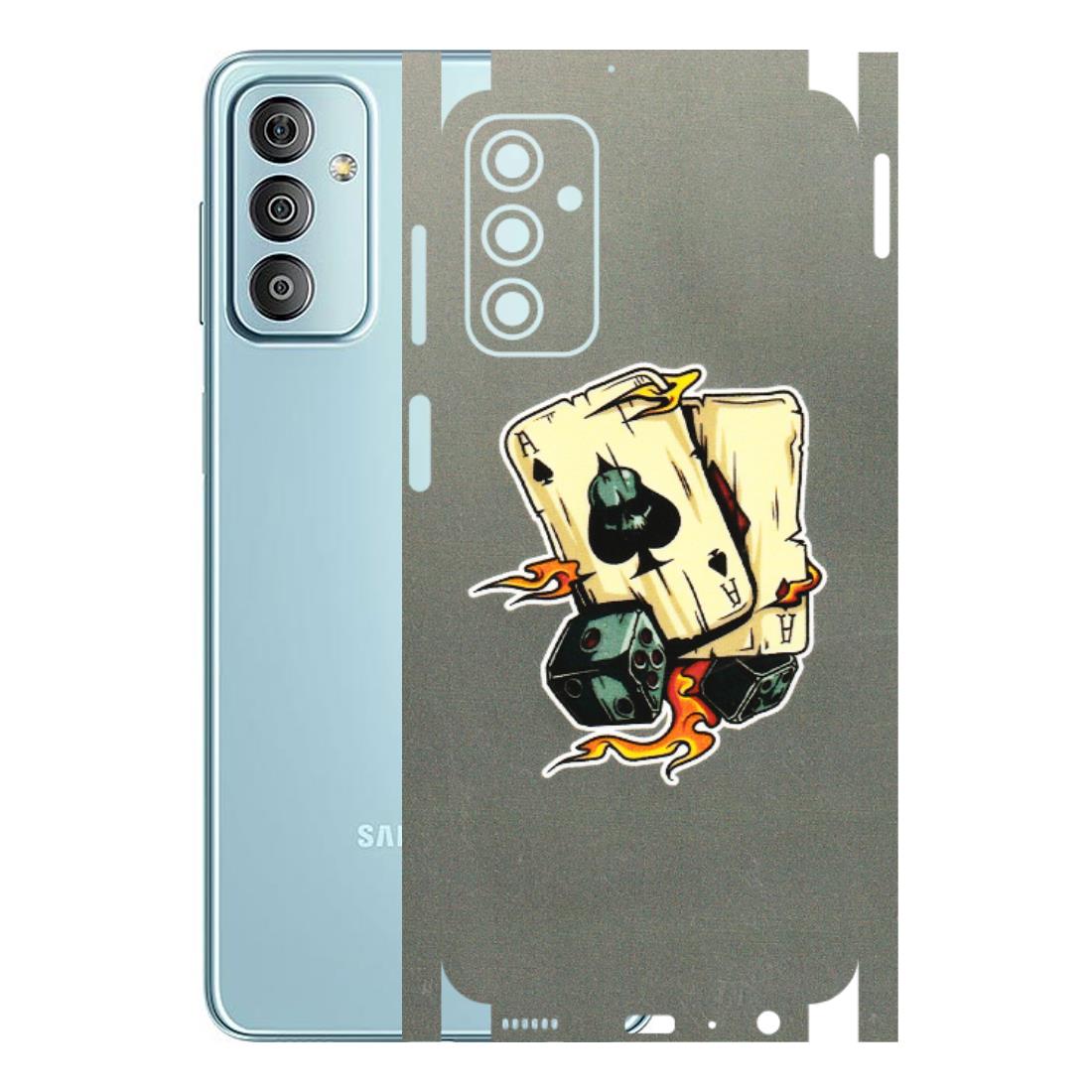 Samsung M/F/Note/Flip and C Phone Skins (All Models) - Grey Cards Of Ace - 3D Embossed Finish (L-77) Samsung Galaxy F23