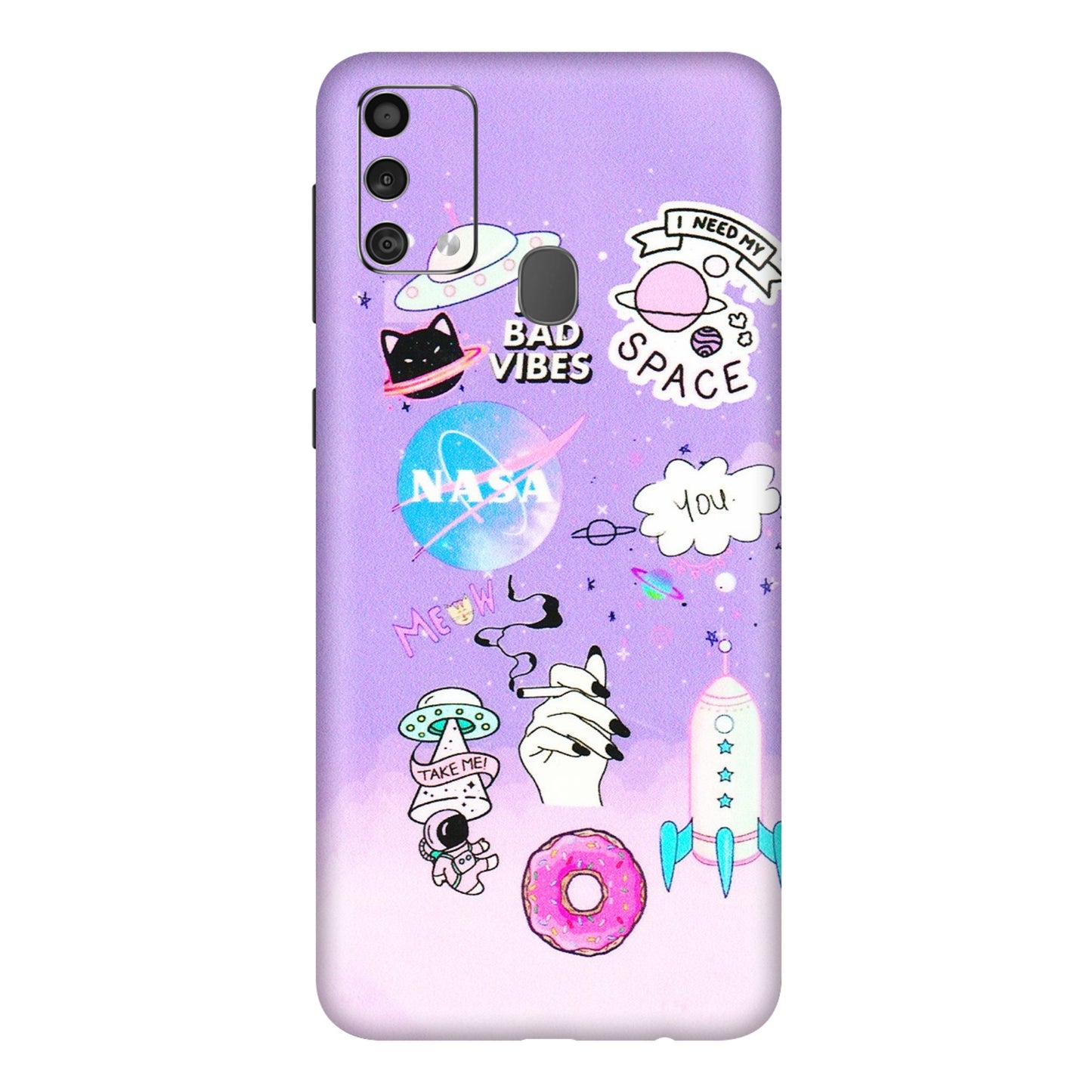 Samsung M/F/Note/Flip and C Phone Skins (All Models) - I Need My Nasa Skin - 3D Embossed Finish (L-149) Samsung Galaxy F41