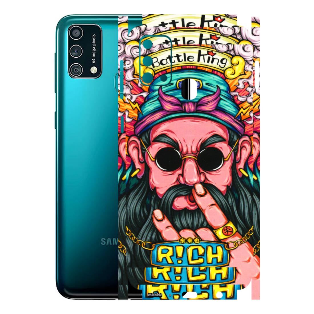 Samsung M/F/Note/Flip and C Phone Skins (All Models) - Battle King Dude Face - 3D Embossed Finish (L-178) Samsung Galaxy F41
