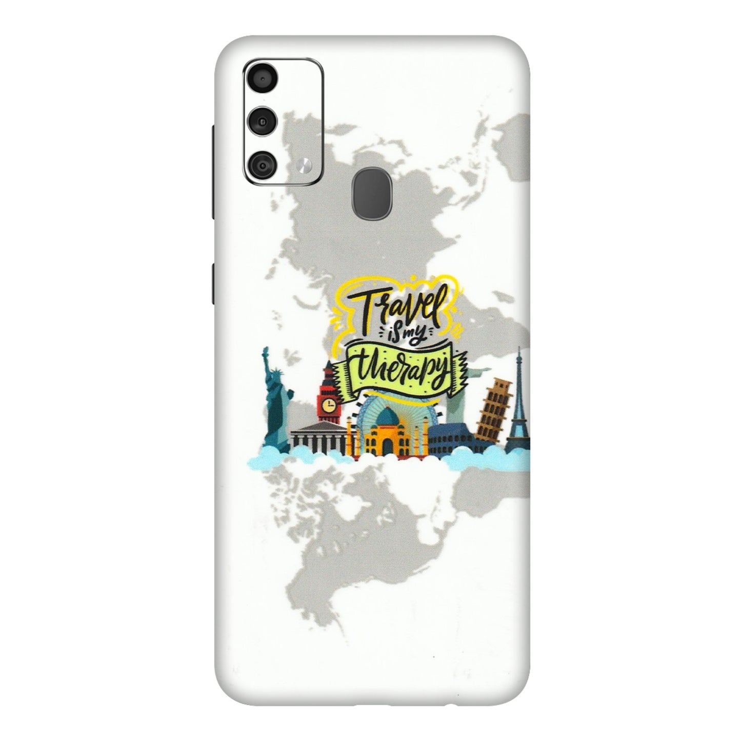 Samsung M/F/Note/Flip and C Phone Skins (All Models) - Travel Therapy - 3D Embossed Finish (L-199) Samsung Galaxy F41