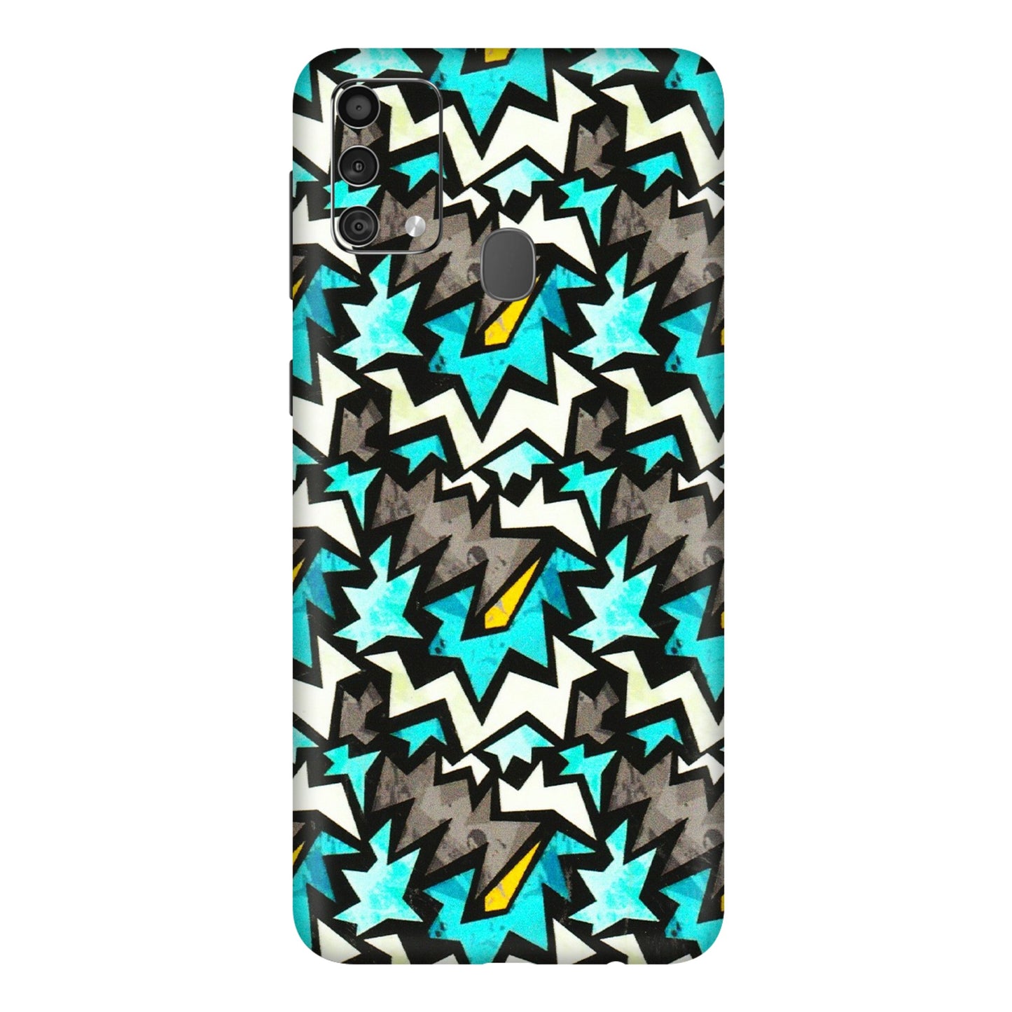 Samsung M/F/Note/Flip and C Phone Skins (All Models) - Funky Zig Zag - 3D Embossed Finish (L-223) Samsung Galaxy F41