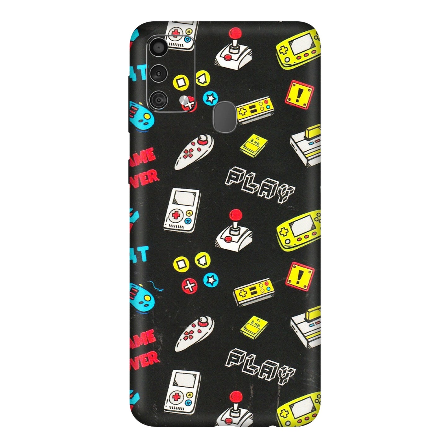 Samsung M/F/Note/Flip and C Phone Skins (All Models) - Gaming Doodles - 3D Embossed Finish (L-224) Samsung Galaxy F41