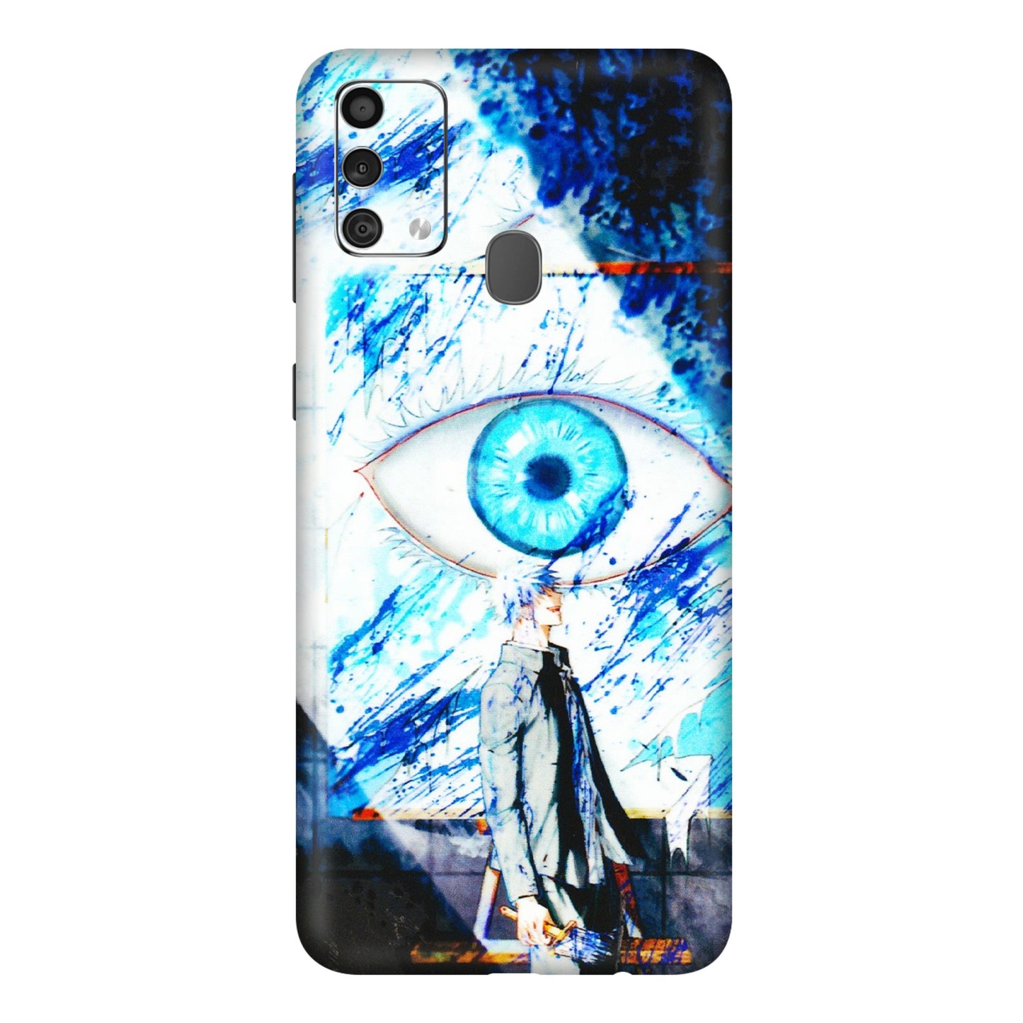 Samsung M/F/Note/Flip and C Phone Skins (All Models) - Gojo Satoru evil eye - 3D Embossed Finish (L-239) Samsung Galaxy F41