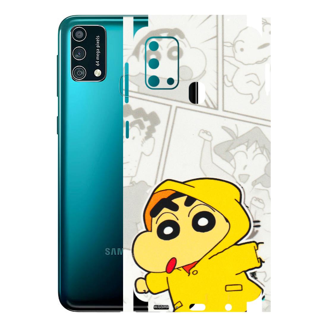 Samsung M/F/Note/Flip and C Phone Skins (All Models) - Yellow Shinchan Comic - 3D Embossed Finish (L-246) Samsung Galaxy F41
