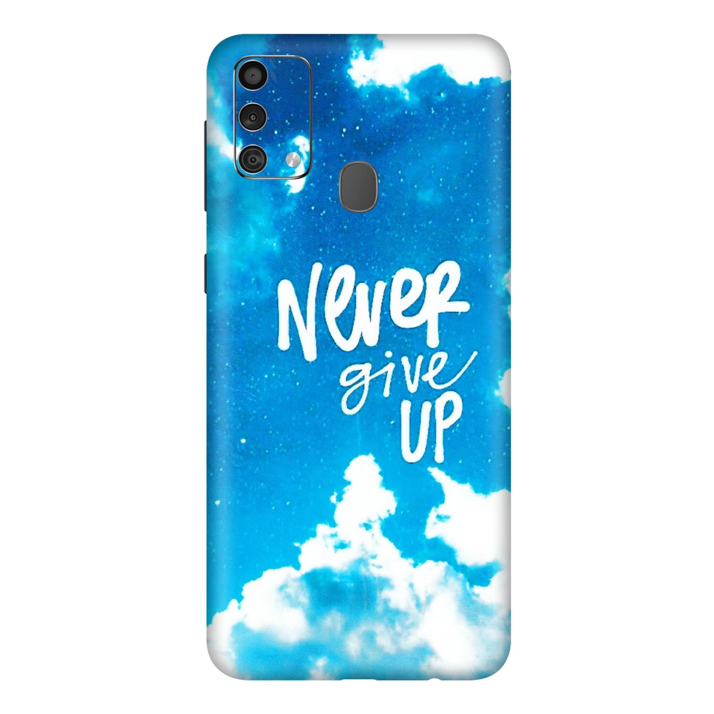Samsung M/F/Note/Flip and C Phone Skins (All Models) - Never Give Up - 3D Embossed Finish (L-279) Samsung Galaxy F41