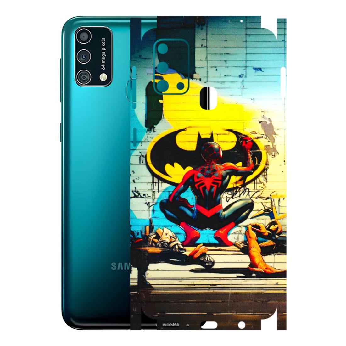 Samsung M/F/Note/Flip and C Phone Skins (All Models) - New Spiderman Bat Logo - 3D Embossed Finish (L-309) Samsung Galaxy F41