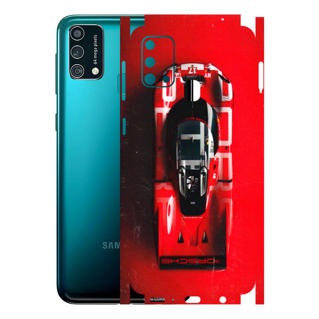 Samsung M/F/Note/Flip and C Phone Skins (All Models) - Red Porsche Car Logo - 3D Embossed Finish (L-315) Samsung Galaxy F41