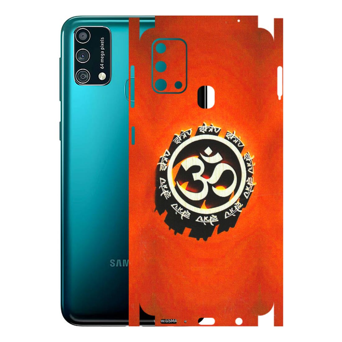 Samsung M/F/Note/Flip and C Phone Skins (All Models) - Aum Shiv Orange - 3D Embossed Finish (L-32) Samsung Galaxy F41