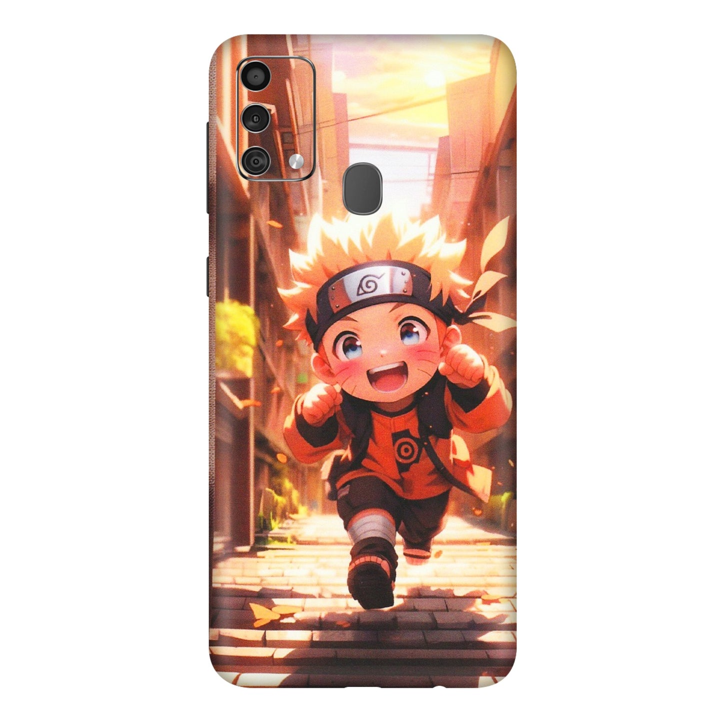 Samsung M/F/Note/Flip and C Phone Skins (All Models) - Naruto Cute Toon Running - Matte Finish (M-04) Samsung Galaxy F41