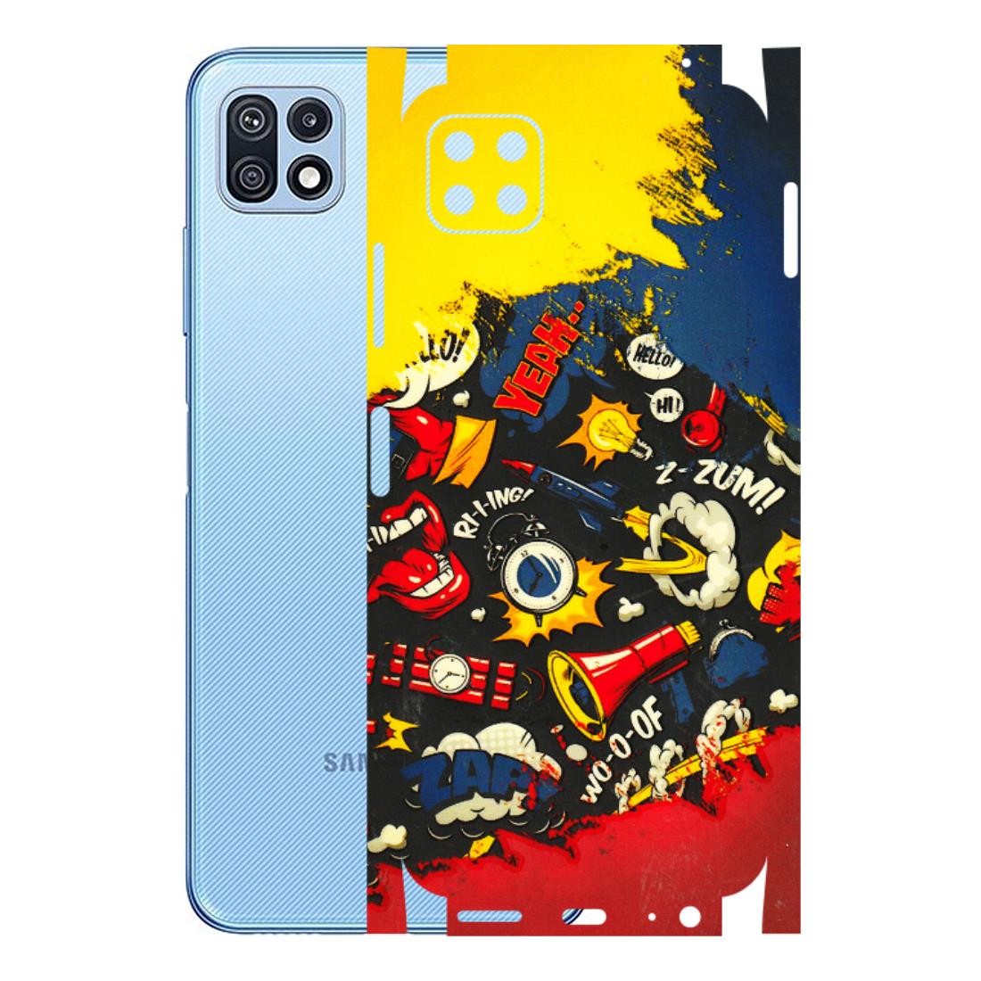 Samsung M/F/Note/Flip and C Phone Skins (All Models) - Pacific Doodle Art - 3D Embossed Finish (L-120) Samsung Galaxy F42 (5G)