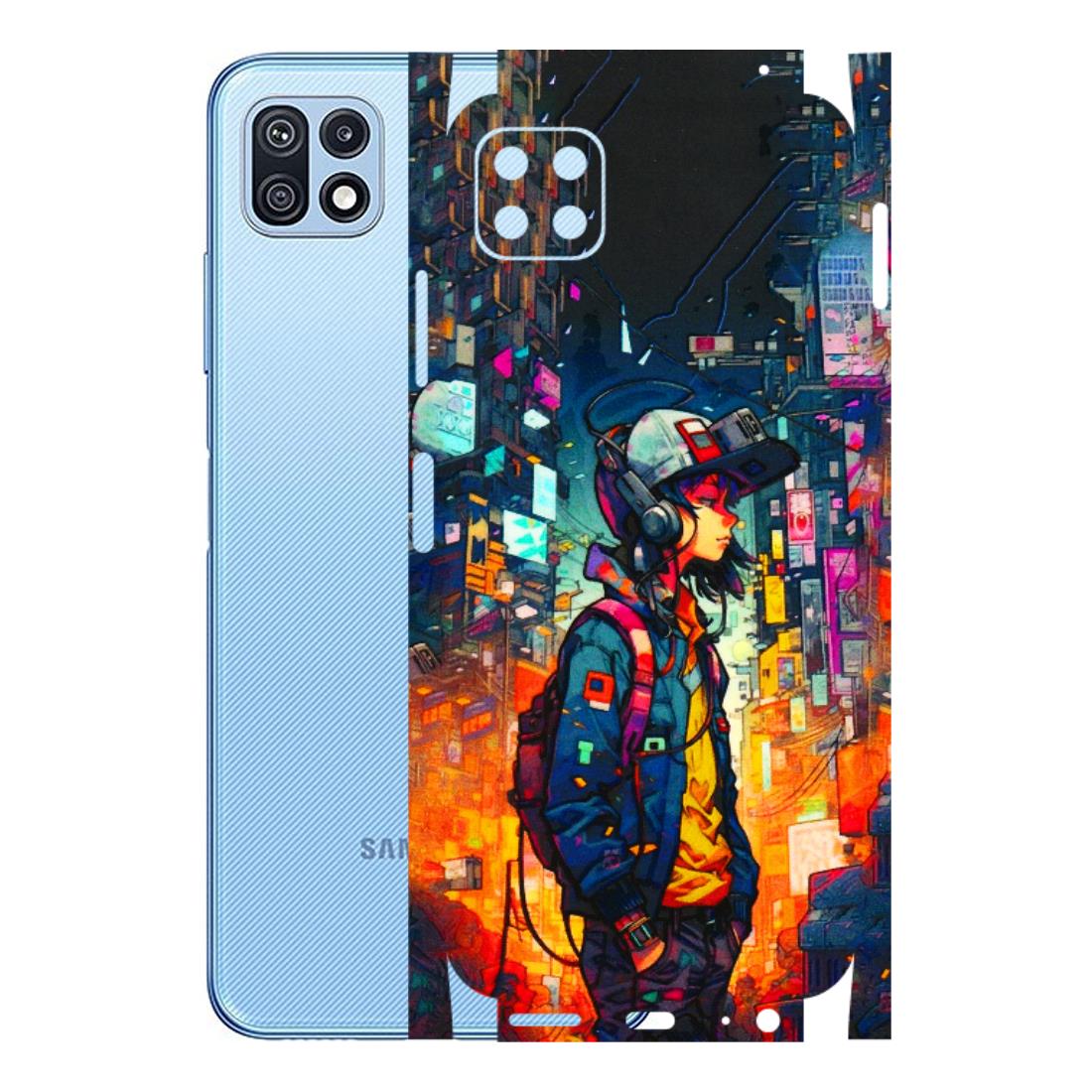 Samsung M/F/Note/Flip and C Phone Skins (All Models) - Street Anime Guy - 3D Embossed Finish (L-158) Samsung Galaxy F42 (5G)