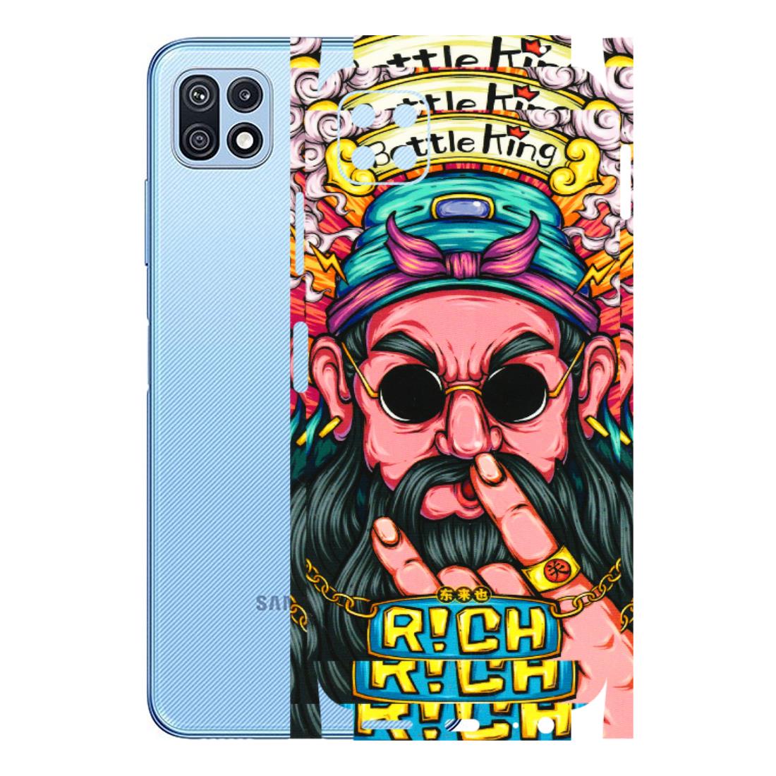 Samsung M/F/Note/Flip and C Phone Skins (All Models) - Battle King Dude Face - 3D Embossed Finish (L-178) Samsung Galaxy F42 (5G)