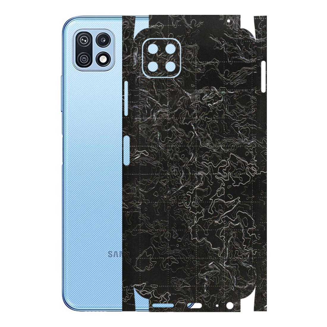 Samsung M/F/Note/Flip and C Phone Skins (All Models) - Black map Texture - 3D Embossed Finish (L-201) Samsung Galaxy F42 (5G)