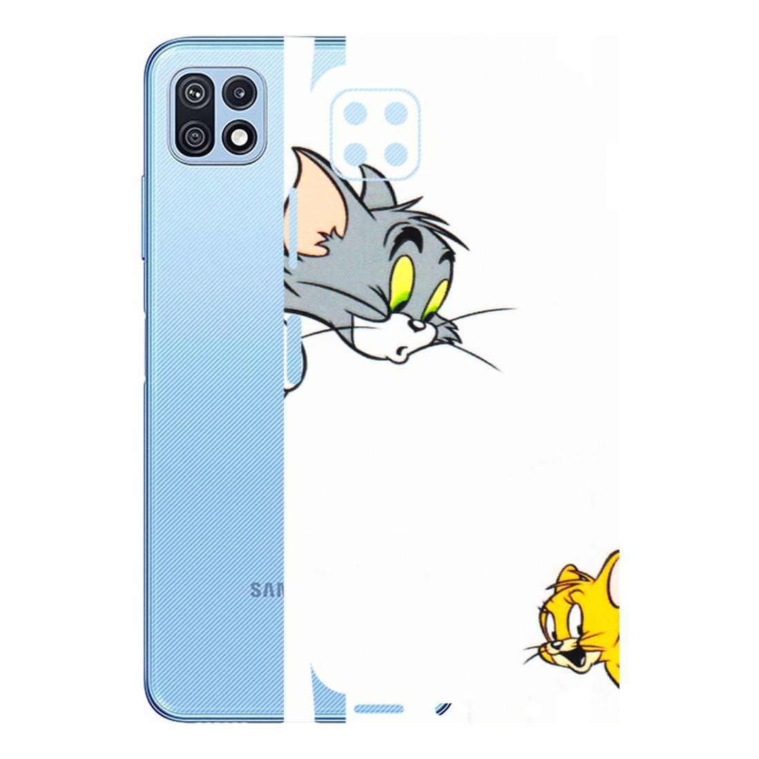Samsung M/F/Note/Flip and C Phone Skins (All Models) - Cute Tom And Jerry - 3D Embossed Finish (L-220) Samsung Galaxy F42 (5G)