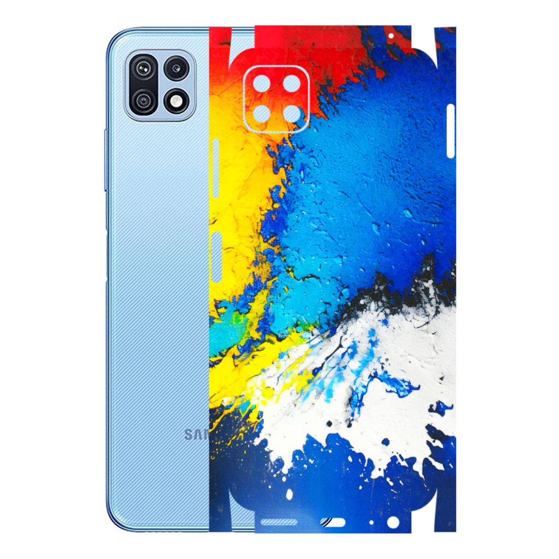 Samsung M/F/Note/Flip and C Phone Skins (All Models) - Acrylic Paint Spill - 3D Embossed Finish (L-229) Samsung Galaxy F42 (5G)
