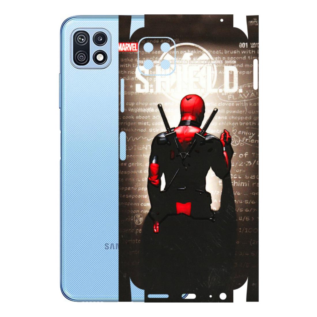 Samsung M/F/Note/Flip and C Phone Skins (All Models) - Deadpool - 3D Embossed Finish (L-56) Samsung Galaxy F42 (5G)