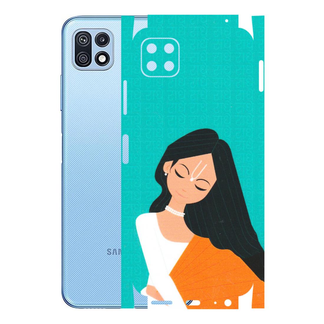 Samsung M/F/Note/Flip and C Phone Skins (All Models) - Radhe Radhe With Hindu Symbol - Matte Finish (M-164) Samsung Galaxy F42 (5G)