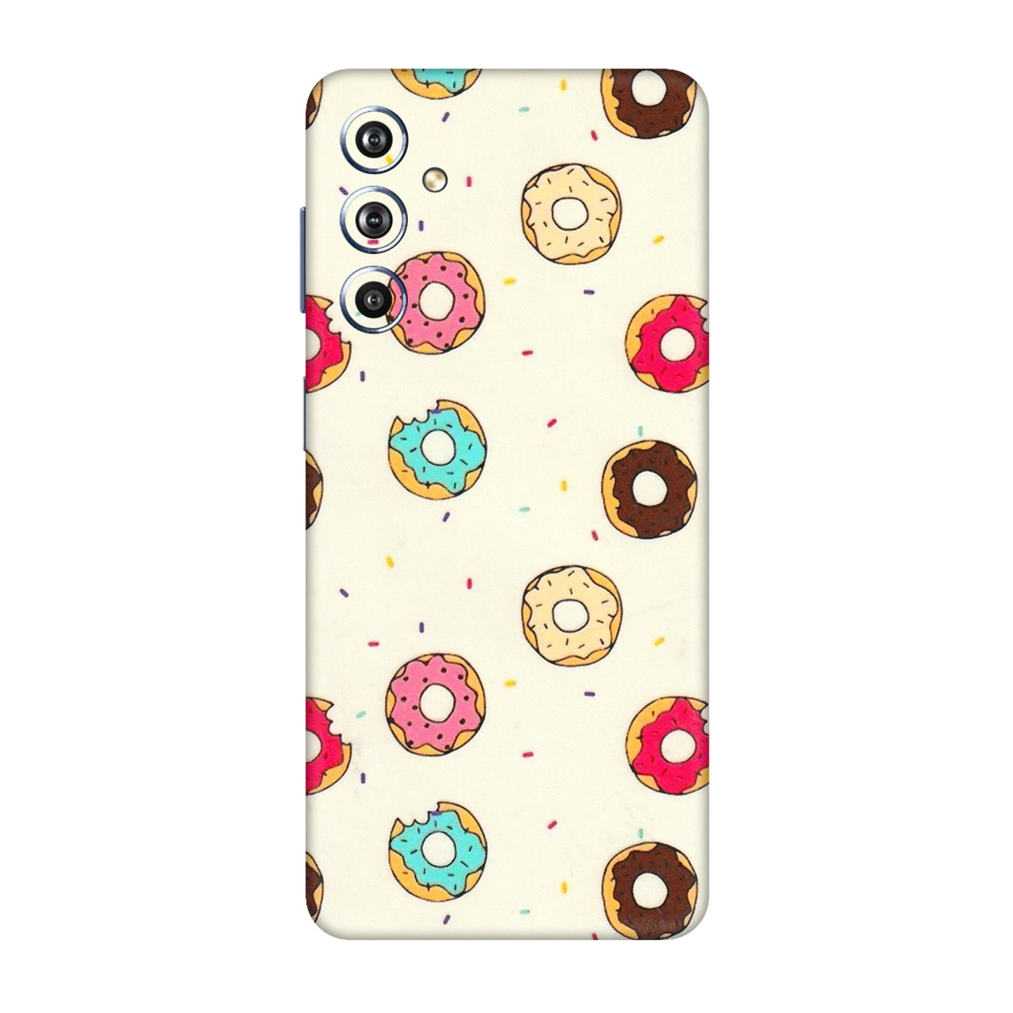 Samsung M/F/Note/Flip and C Phone Skins (All Models) - Mini Donuts Doodle Art - 3D Embossed Finish (L-122) Samsung Galaxy F54 (5G)