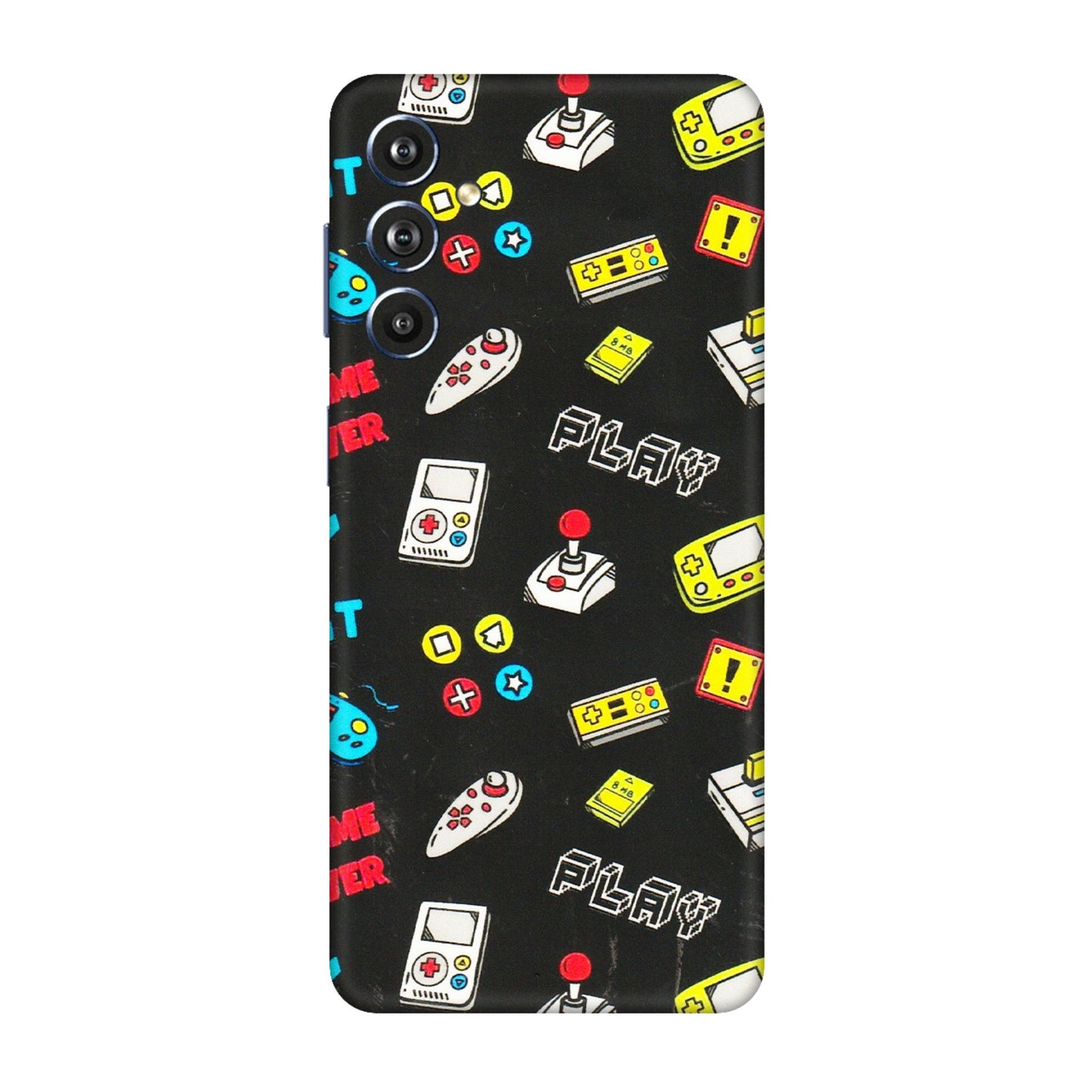 Samsung M/F/Note/Flip and C Phone Skins (All Models) - Gaming Doodles - 3D Embossed Finish (L-224) Samsung Galaxy F54 (5G)