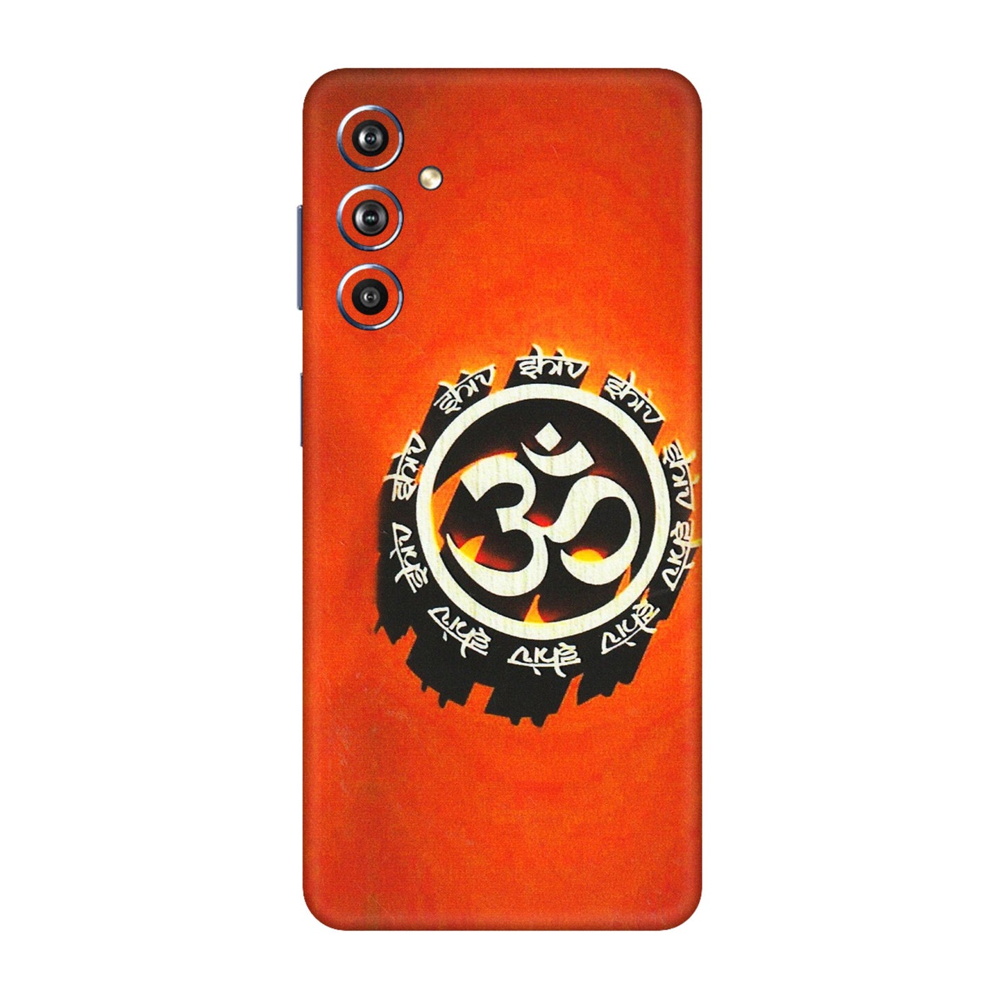 Samsung M/F/Note/Flip and C Phone Skins (All Models) - Aum Shiv Orange - 3D Embossed Finish (L-32) Samsung Galaxy F54 (5G)