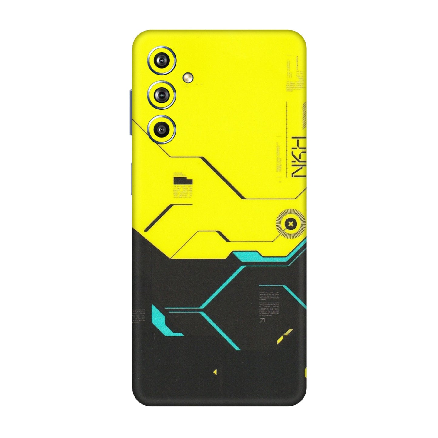 Samsung M/F/Note/Flip and C Phone Skins (All Models) - Black Yellow Technica - Matte Finish (M-53) Samsung Galaxy F54 (5G)