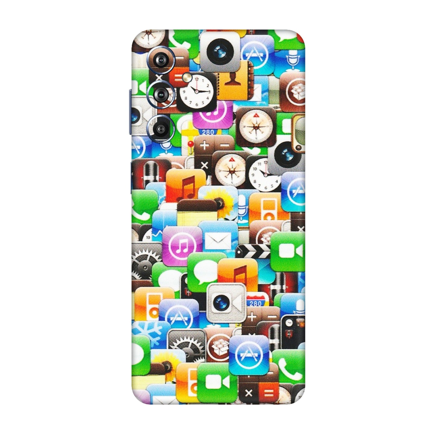 Samsung M/F/Note/Flip and C Phone Skins (All Models) - All Apple Icons - Matte Finish (M-93) Samsung Galaxy F54 (5G)
