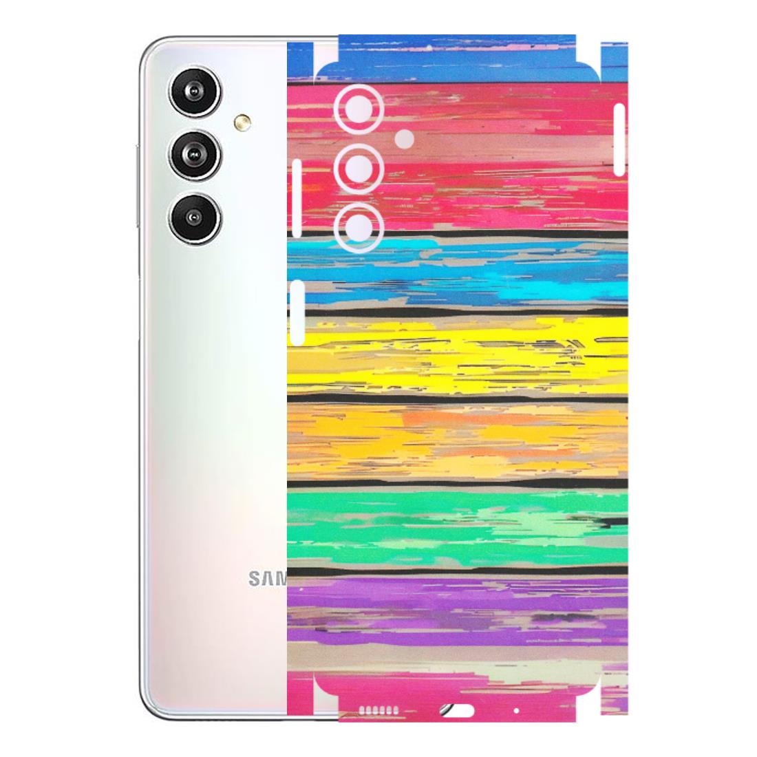 Samsung M/F/Note/Flip and C Phone Skins (All Models) - Multi Colour Wooden Wall - Matte Finish (M-96) Samsung Galaxy F54 (5G)