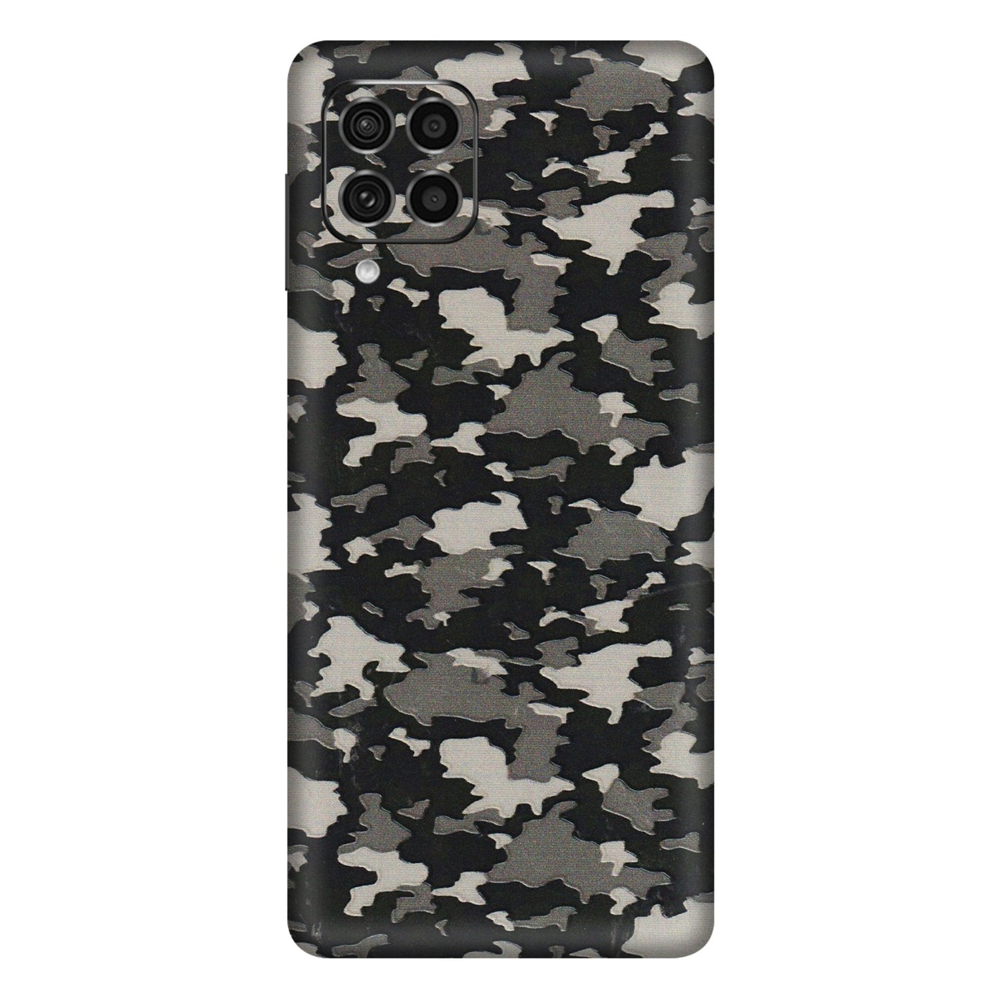 Samsung M/F/Note/Flip and C Phone Skins (All Models) - Black/Grey Camoflaunge - 3D Embossed Finish (L-142) Samsung Galaxy F62