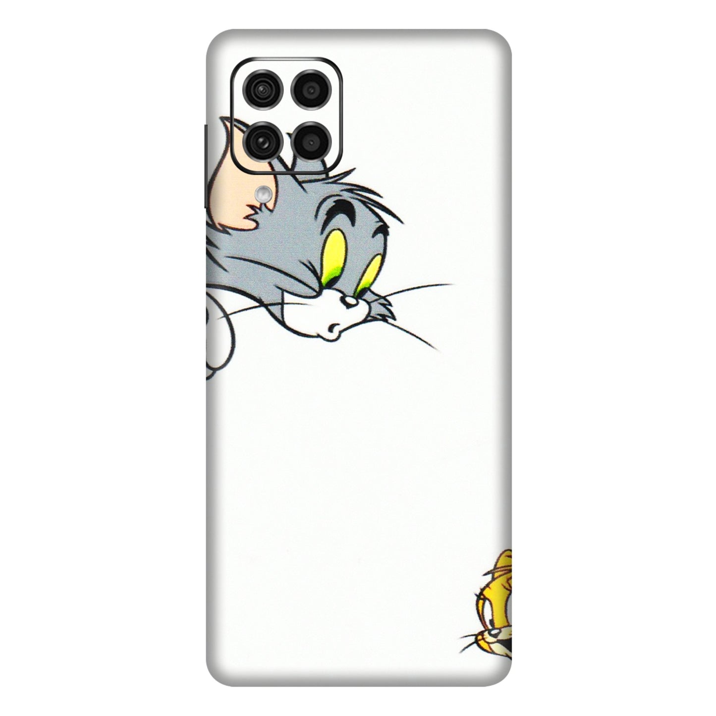 Samsung M/F/Note/Flip and C Phone Skins (All Models) - Cute Tom And Jerry - 3D Embossed Finish (L-220) Samsung Galaxy F62