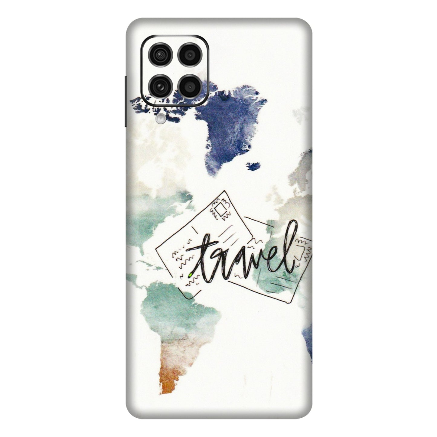 Samsung M/F/Note/Flip and C Phone Skins (All Models) - Travel The World - 3D Embossed Finish (L-232) Samsung Galaxy F62