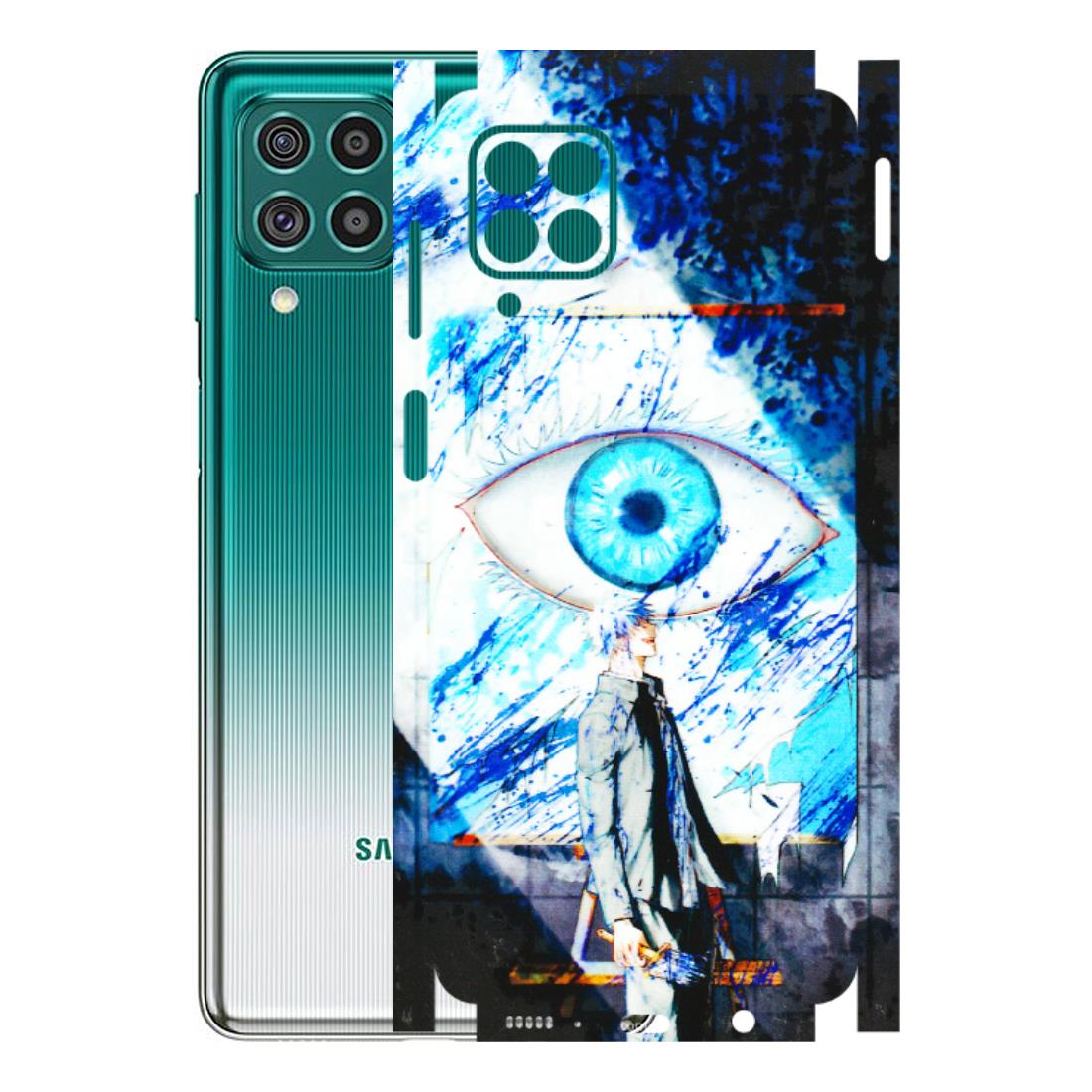 Samsung M/F/Note/Flip and C Phone Skins (All Models) - Gojo Satoru evil eye - 3D Embossed Finish (L-239) Samsung Galaxy F62