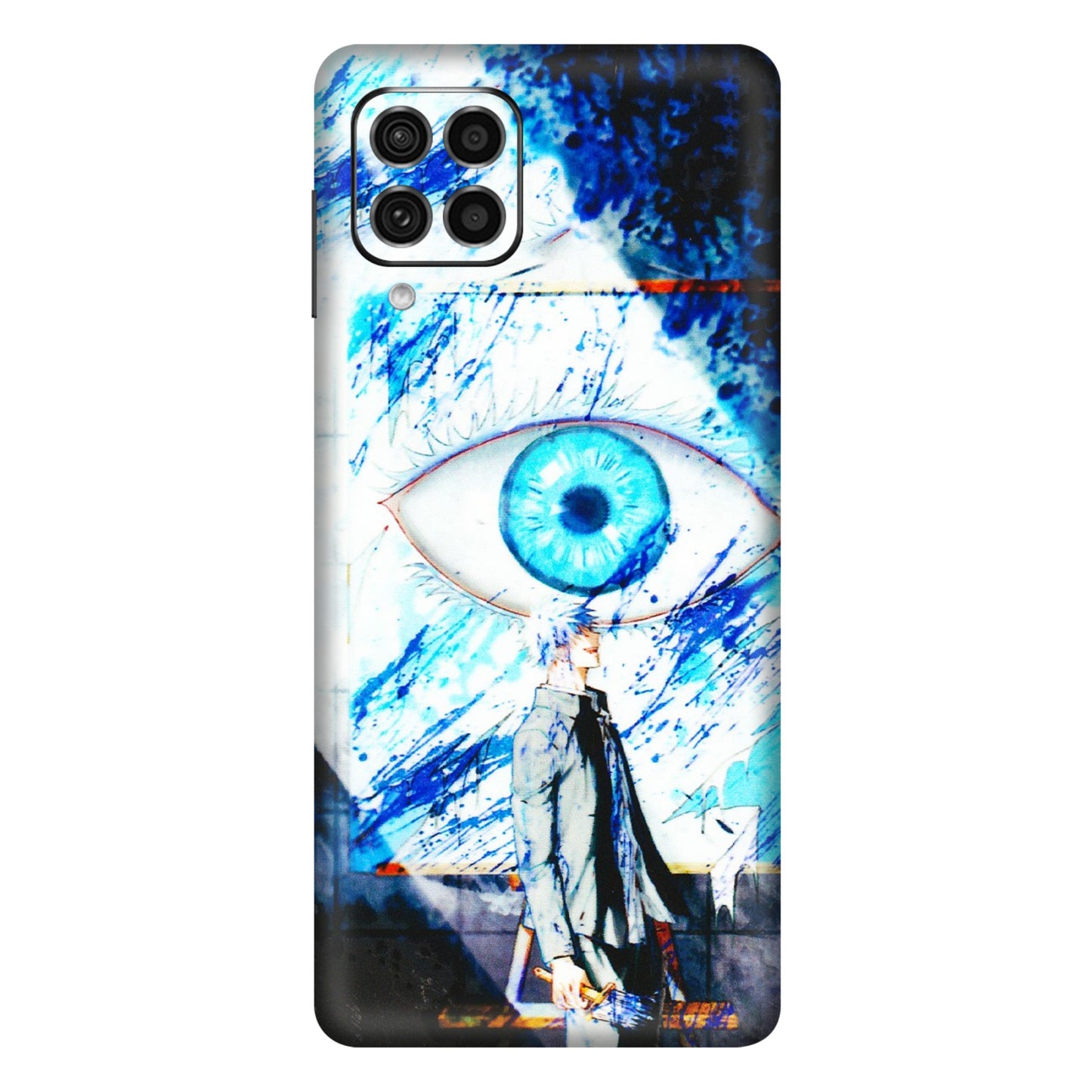 Samsung M/F/Note/Flip and C Phone Skins (All Models) - Gojo Satoru evil eye - 3D Embossed Finish (L-239) Samsung Galaxy F62